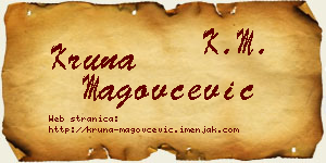 Kruna Magovčević vizit kartica